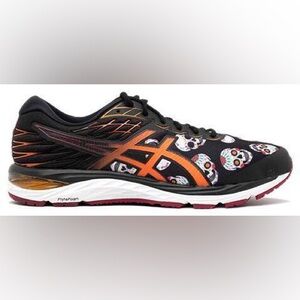 ASICS Black and Multicolor Skull Sneakers
